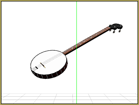 Reggie made this MMD banjo frm a model found in the Sketchup 3D Warehouse. 