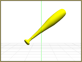 The Zero-to-450.com Yellow Plastic Bat should be fun to use... "Bonk!"